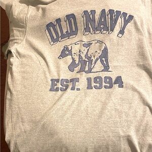 Old Navy Heather Gray Bear Graphic Tee